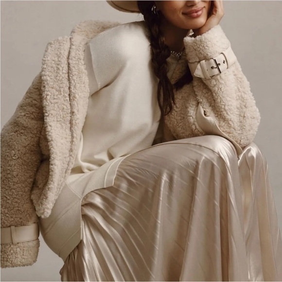 Anthropologie Long Sleeve Pleated Twofer Sweater Maxi Dress Size 3X NEW - Picture 3 of 15